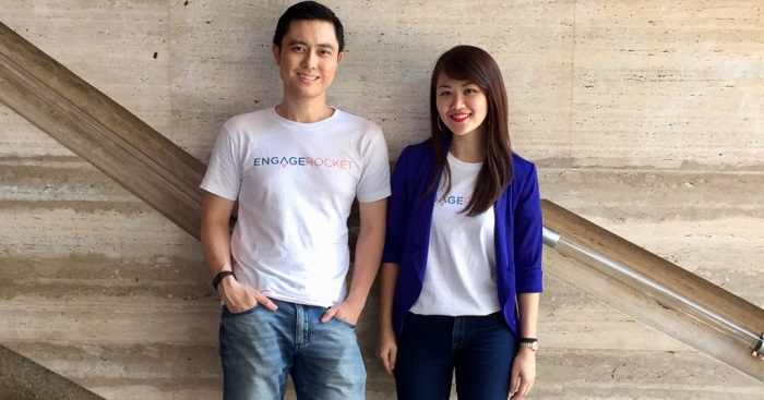 EngageRocket cofounder and CEO Leong Chee Tung and cofounder and COO Dorothy Yiu.