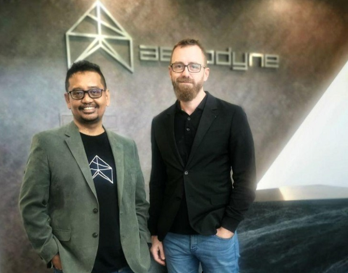 Kamarul Muhamed (left) and Rabih Bou Rached at Aerodyne's global HQ in Cyberjaya, Malaysia. 