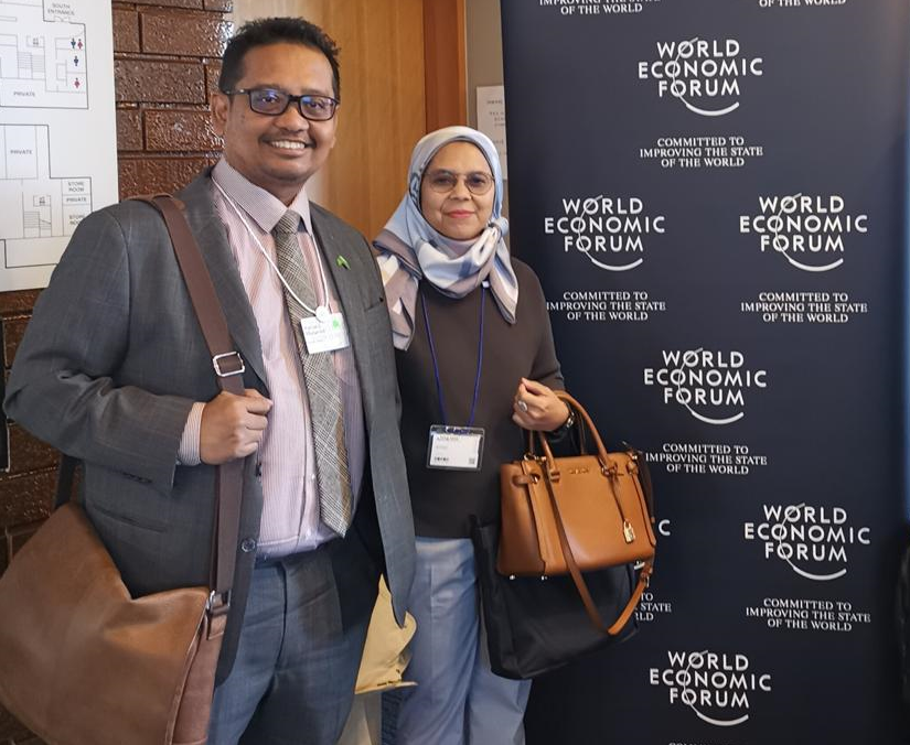 Kamarul with his co-founder and wife, Azita attending a World Economic Forum event in Tokyo.