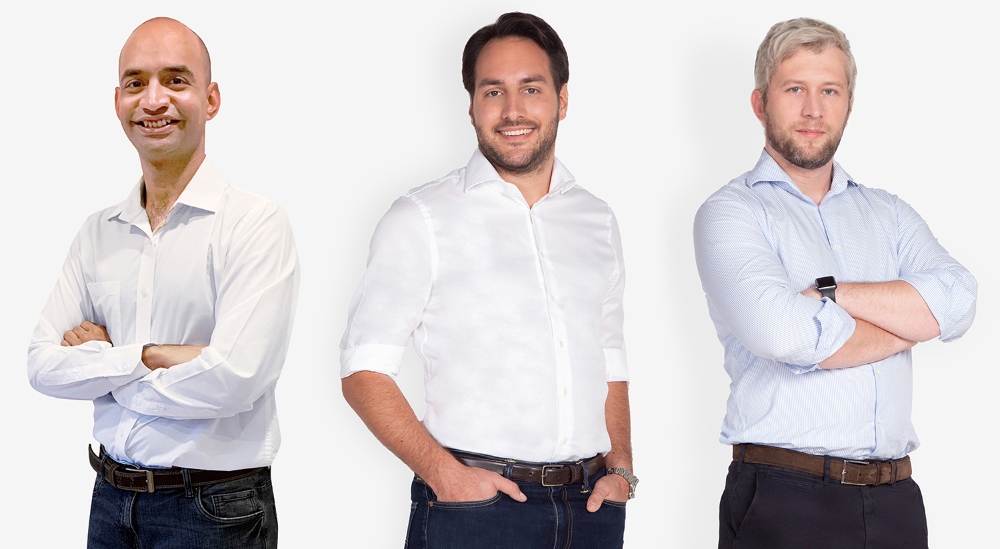 Locad cofounders (Left to Right: Shrey Jain, CTO, Constantin Robertz, CEO & Jannis Dargel, COO