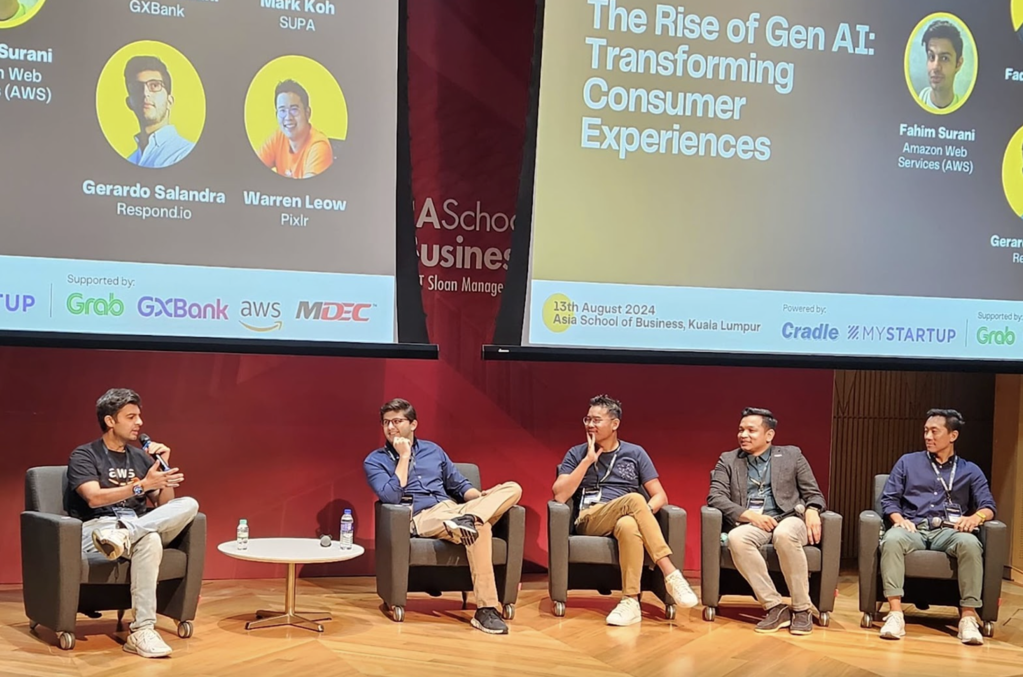 Gerardo Salandra of Respond.io (2nd from left) speaking on a Gen AI panel at the recent Endeavor Future Forum 2.0