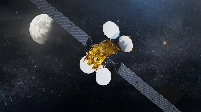An artist impression of the Measat-3d satellite.
