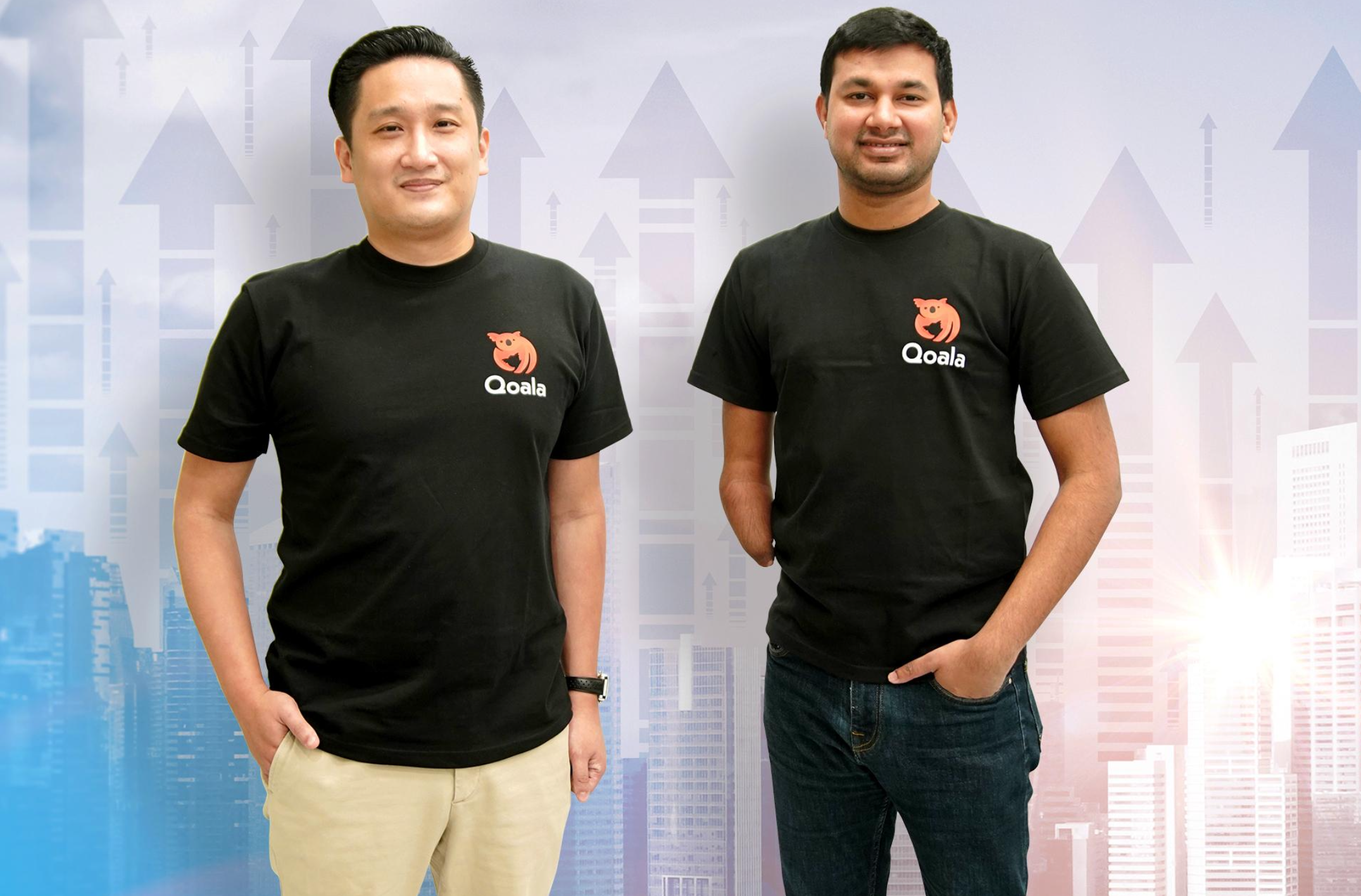 Left to right: Tommy Martin, deputy CEO and Co-founder of Qoala & Harshet Lunani, CEO and Founder of Qoala