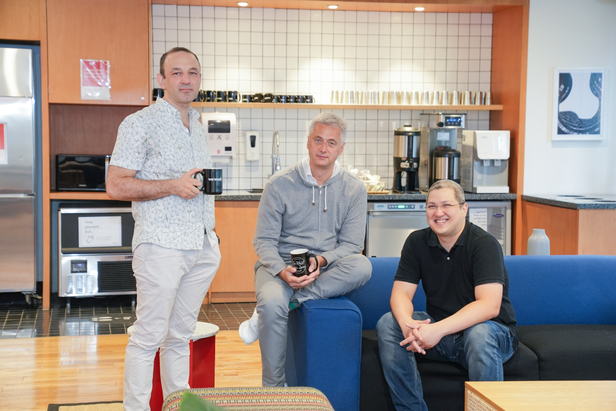 Left to Right: Salmon co-founders Pavel Fedorov, George Chesakov and Raffy Montemayor