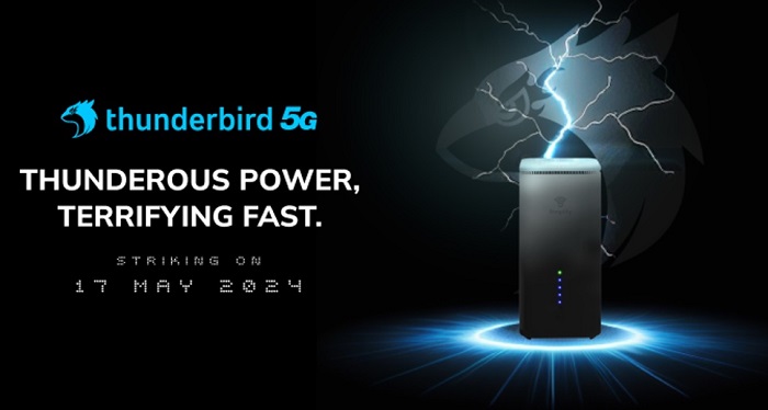 Thunderbird 5G Router can reach a top download speed of 4.7Gbps over 5G.