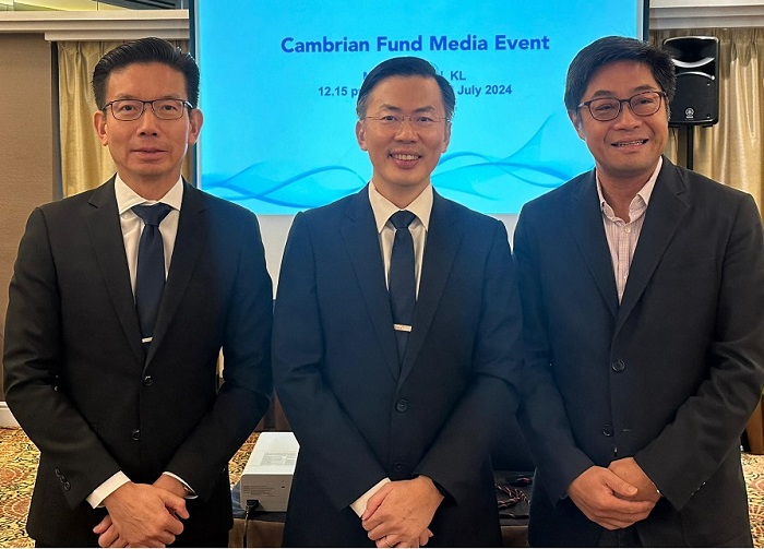 Vitrox founders Steven Siaw, Chu Jenn Weng and Yeoh Shih Hoong hope their Cambrian Fund will ignote a new wave of innovators in Malaysia's startup ecosystem.