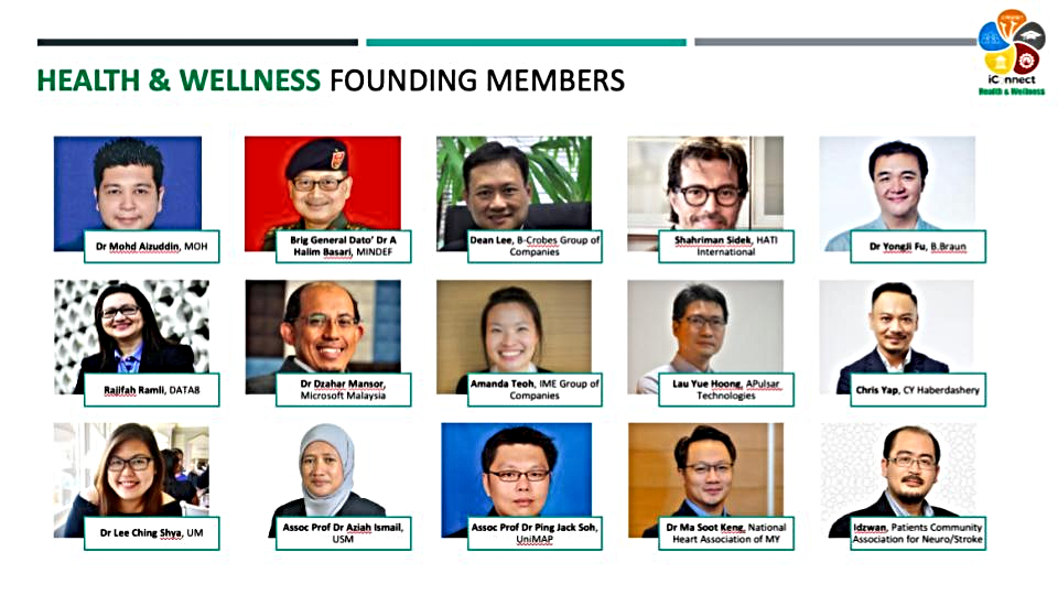 The i-Connect Health & Wellness founding members