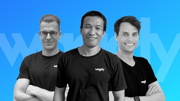 Wagely founders (L to R): Tobias Fischer, Sasanadi Ruka and Kevin Hausburg.